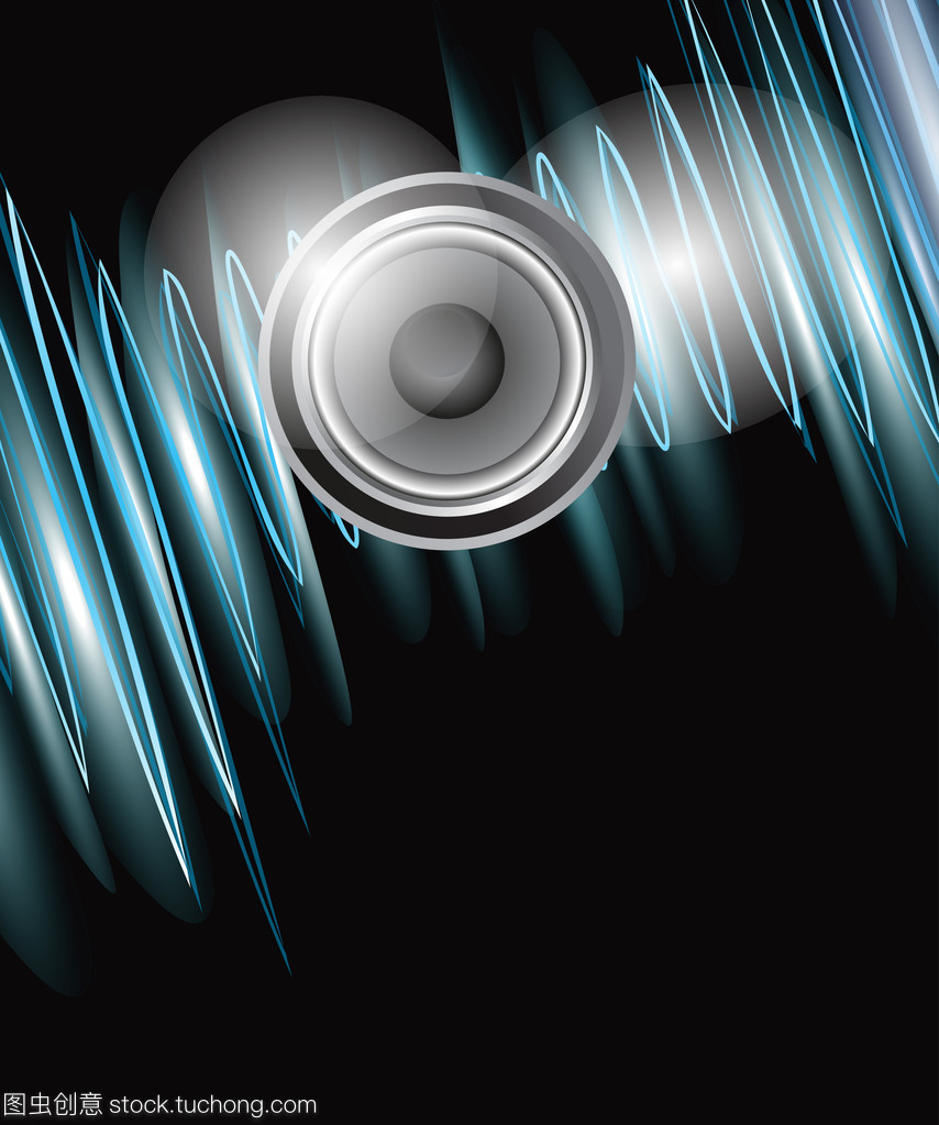 扬声器与声波和灯